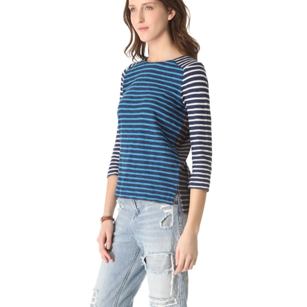 Madewell Striped Color Block Top